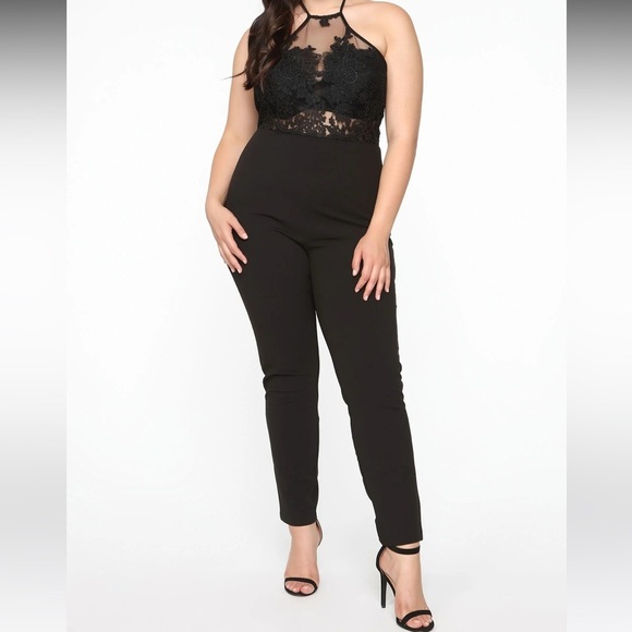 Fashion Nova In The Moment Jumpsuit - Black Sz S Women - Picture 1 of 8